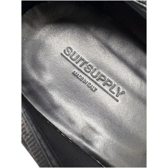 Suitsupply Black‎ Cotton Velvet Tuxedo Slip On Loafers